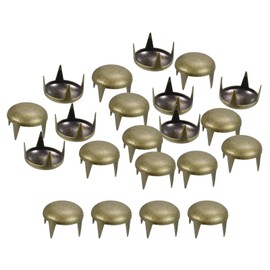 sourcing map Pack of 100 10 mm Brown Round Dome Rivets Metal Claw Beads Nail Head Rivets Spike Rivets Punk Rock DIY for Leather Crafts Clothing Belt Bag Shoe Bracelet Accessories