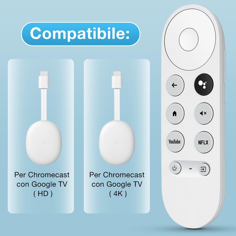 Fernbedienung-für-Google-Chromecast, Fernbedienung für Chromecast-4k-mit-Google-TV (HD/4K)