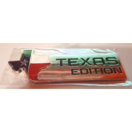 Muzzys (Set of 3) XL Texas Edition Emblems Badges FITS F150 F250 F350 Tailgate, Universal Stick On Ram, Tundra Tacoma, Silverado, Titan, Hood Door Tail Gate Grille Fender