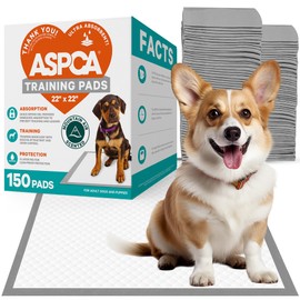 ASPCA Scented Puppy Pads, [150 Count], Dog Pee Pads for Training, Absorbent Potty Pads for Dogs, Quick-Drying Leakproof Large Dog Pads with Odor Control, 22"x22", Puppy Pads for Indoor or Outdoor Use