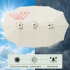 AONETOZ 12 Ribs Umbrella Canopy Replacement for 15ft Double-Sided Patio