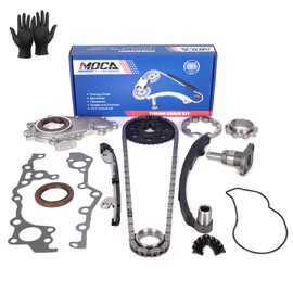 MOCA Timing Chain Kit w/Gear Oil Pump Compatible with 1995-2004 for Toyota Tacoma 2.4L 2438CC l4 GAS DOHC Naturally Aspirated (16 Valve), Eng.Code "2RZ-FE"