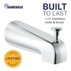 HammerHead Showers Solid Metal Tub Spout with Diverter, Slip On