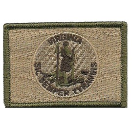 Gadsden and Culpeper Virginia Tactical Flag Patch (Sic Semper Tyrannis) (Multitan)