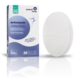 Sweat Stop SweatStop Achselpads gegen Schweißflecken - 30 Stk selbstklebende Schweiß Pads - saugstark & diskret - 24h Sicherheit