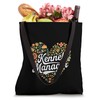 Kennel Manager Heart Shaped Floral Motif Tote Bag
