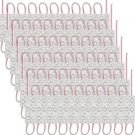 Dcocdeely 120 Pcs LED Module Replacement Lights for Inflatables, White 6500K 5730 SMD 150LM Per LED Module Christmas Inflatables Light for Letter Sign with Tape Adhesive Backside (120)