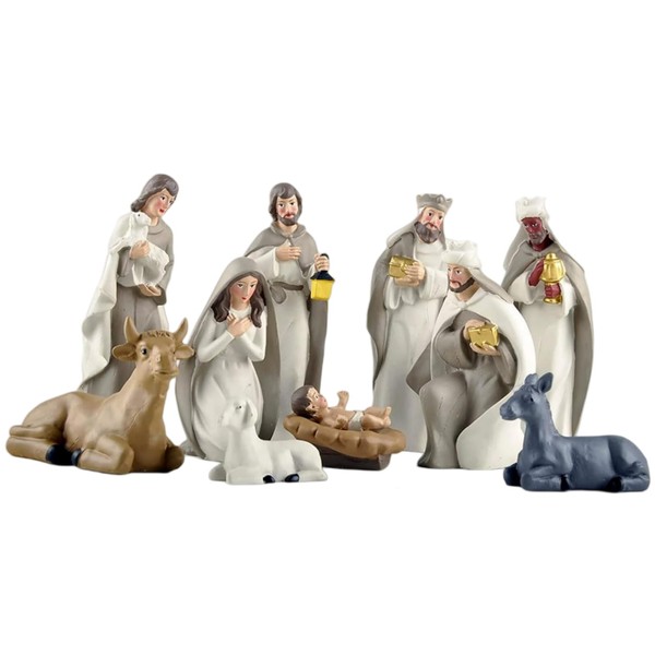 UYISMML Christ Birth of Jesus Resin Ornament Nativity Figurine Set