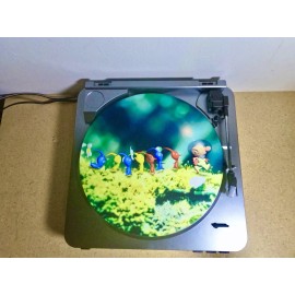 On The Fly Records Custom Vinyl Record Player 12” Slipmat DJ Pad “Pikmin”