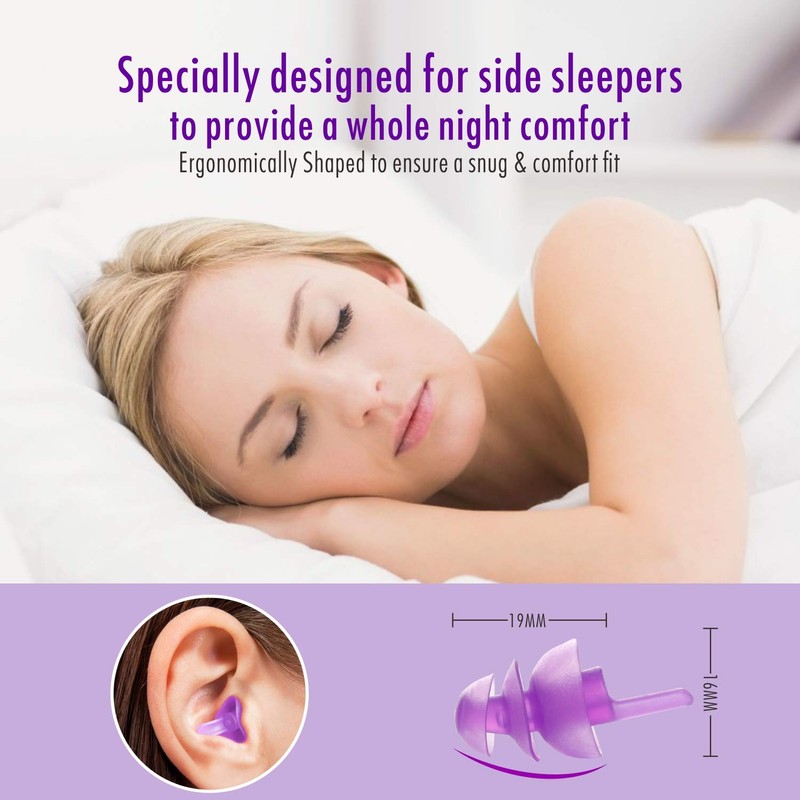 Hearprotek Sleeping Ear Plugs, 2 Pairs Ear Plugs Ultra Soft