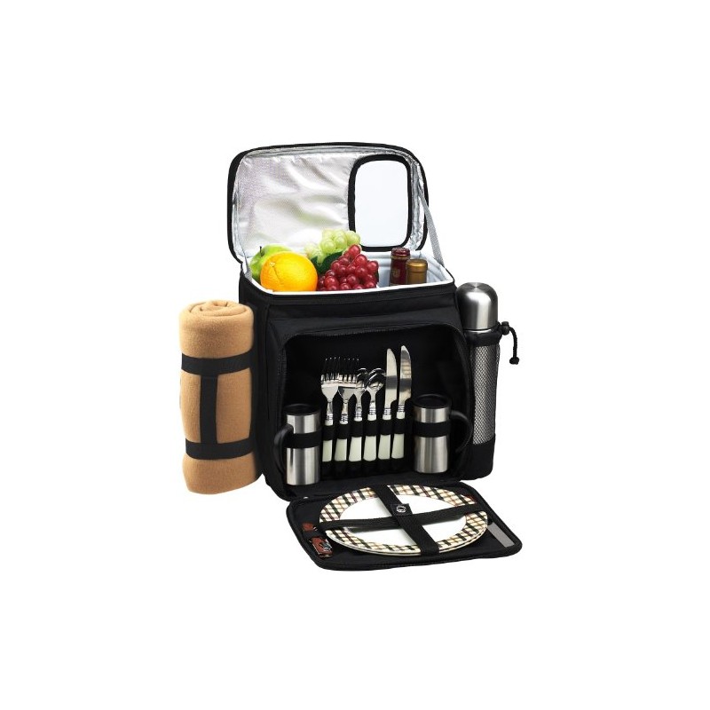 Picnic at Ascot Insulated Picnic Basket/Cooler Fully Equipped for 2