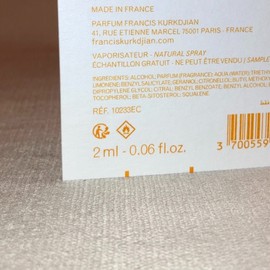 Maison Francis Kurkdjian Aqua Vitae Cologne Forte EDP Sample Spray .06oz, 2ml