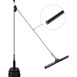 Fitness Pulley Cable,Replacement Cable Machine Accessories,Cable Pulley Attachments for Gym --Thick 5mm(0.2inch) Heavy Duty Steel Wire Rope for Home Gym Cable Pulley Machine (Type-A, 39 inches)