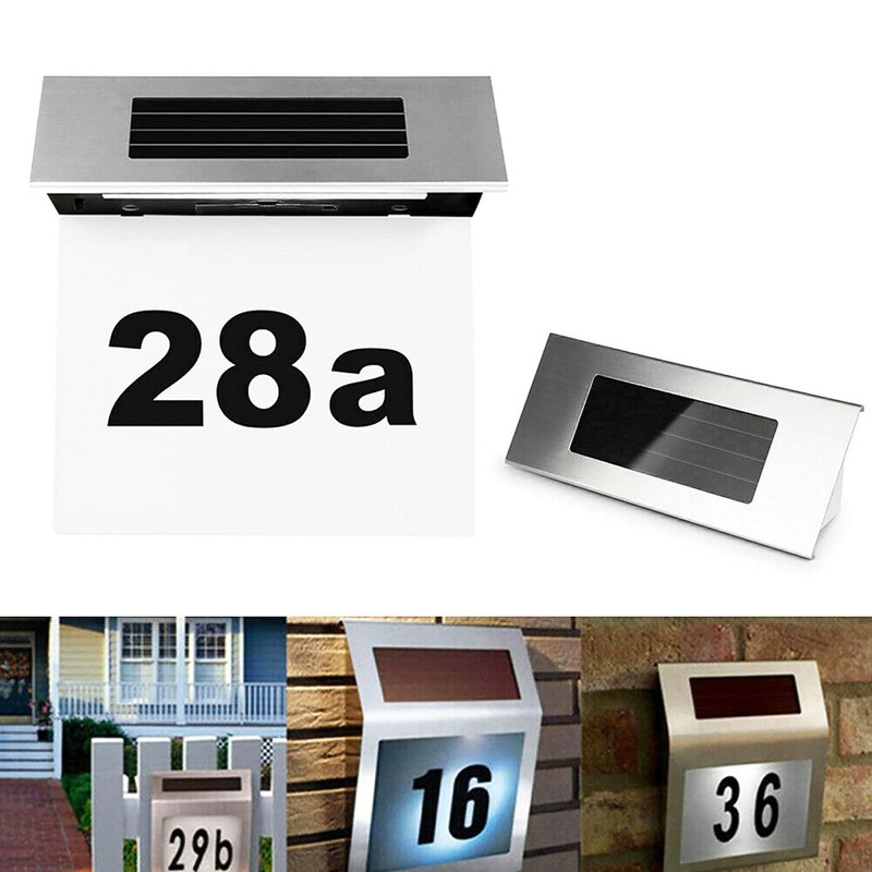 VIFERR House Numbers Plaques with Solar Light Door Number Plaques