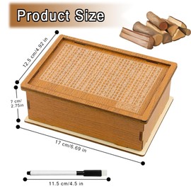 Amebleak Amebleak Wooden Money Box, Money Box with Savings Target and Numbers for Ticking, Cash Box with Counter, Piggy Bank for Helps Adults and Children to Save the Habit
