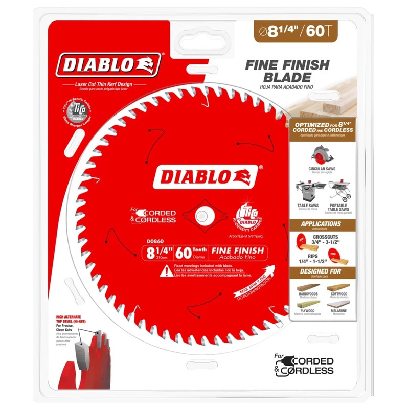 Diablo Fine Finish Saw Blade with Tico Hi-Density Carbide and