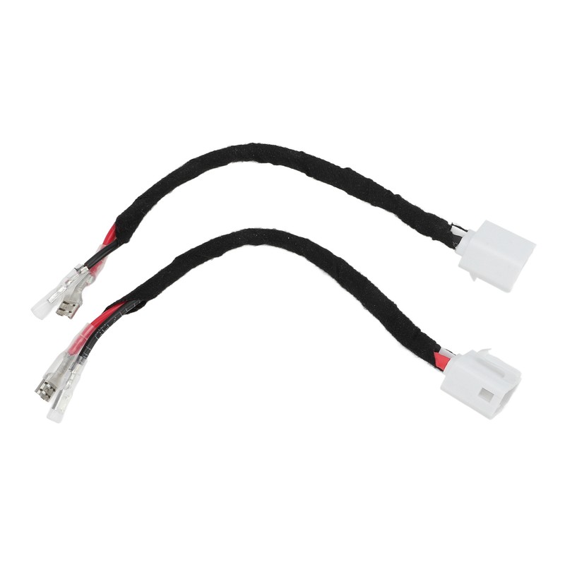1 Pair 6.5in Door Speaker Spacer Wire Harness Kit Black