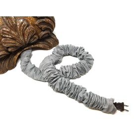 Gray Linen Lamp Cord Cover 9 Ft Long Stone