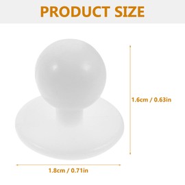 Tofficu 100pcs Chef's Coat Buttons: Uniform Suit - Plastic Round Movable Jacket Cooking Button for Garment Accessories - White Clothing Buttons for Men