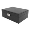 Double Layer Jewelry Box Soft PU Leather Jewelry Storage Organizer
