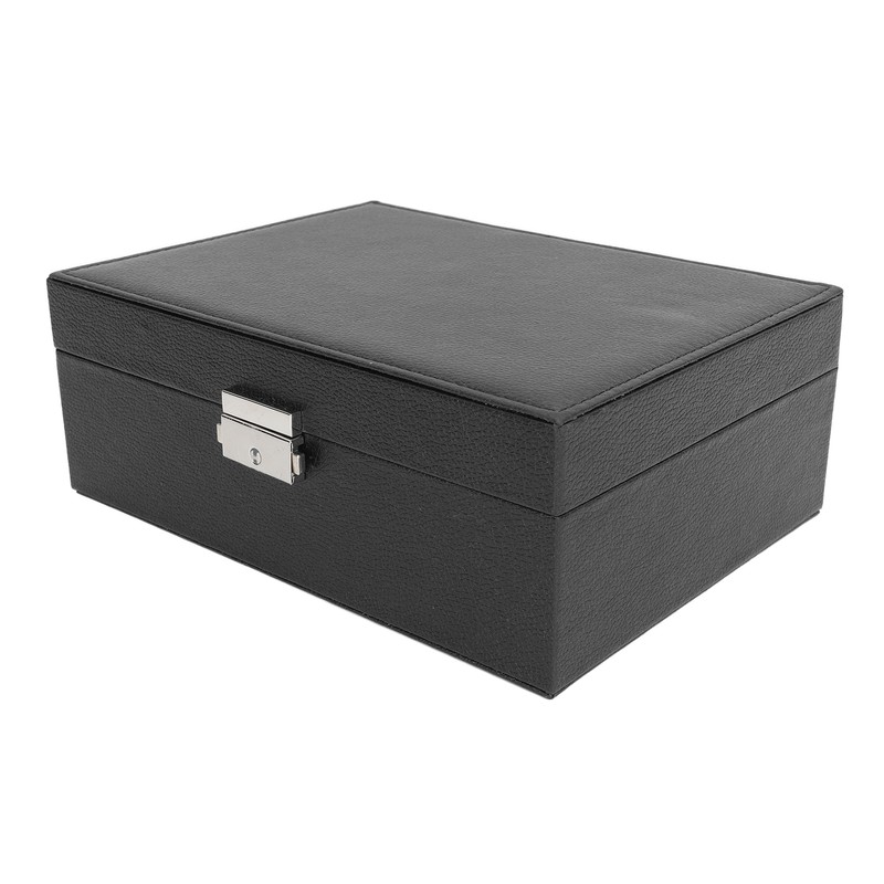 Double Layer Jewelry Box Soft PU Leather Jewelry Storage Organizer