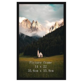 Giftgarden 14x22 Picture Frame Black, 14 by 22 Thin Poster Photo Frame for Wall Display, Single