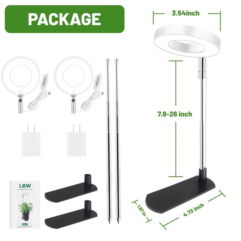 LBW Grow Light for Indoor Plants, Height Adjustable Plant Grow