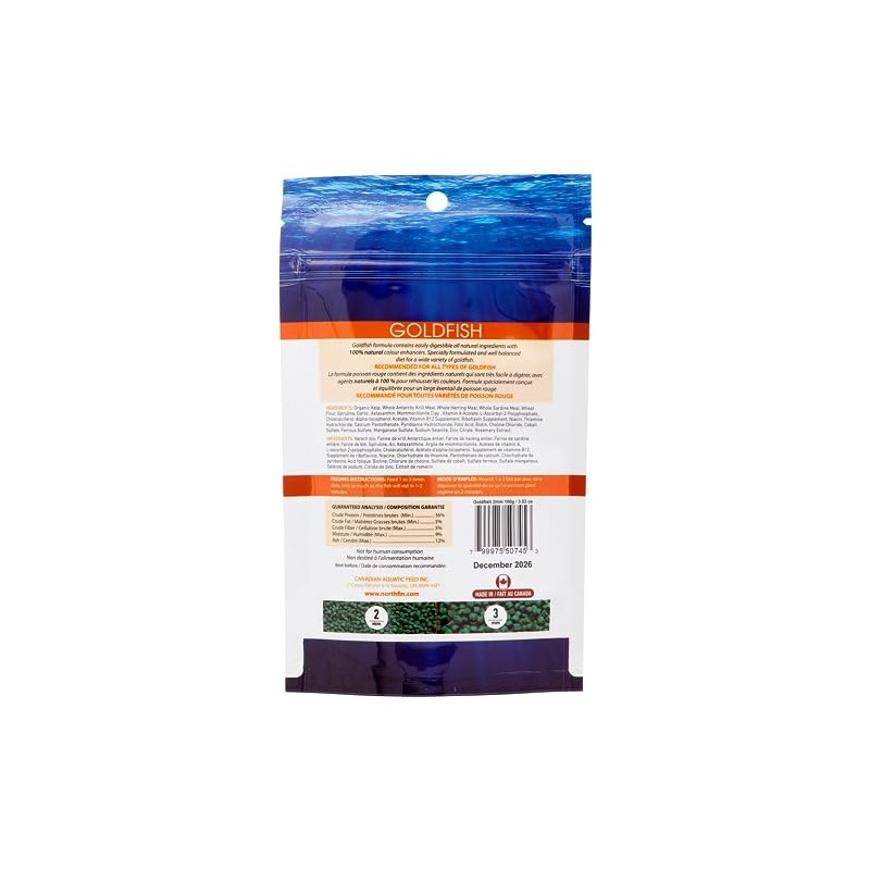 Northfin Food Goldfish Formula, 2 mm Pellet, 100 g