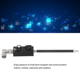 Srdh QRP Shortwave Antenna, Portable HF Full Band Tuned, FM Aviation UV Small Antenna for Signal Reception Transmission