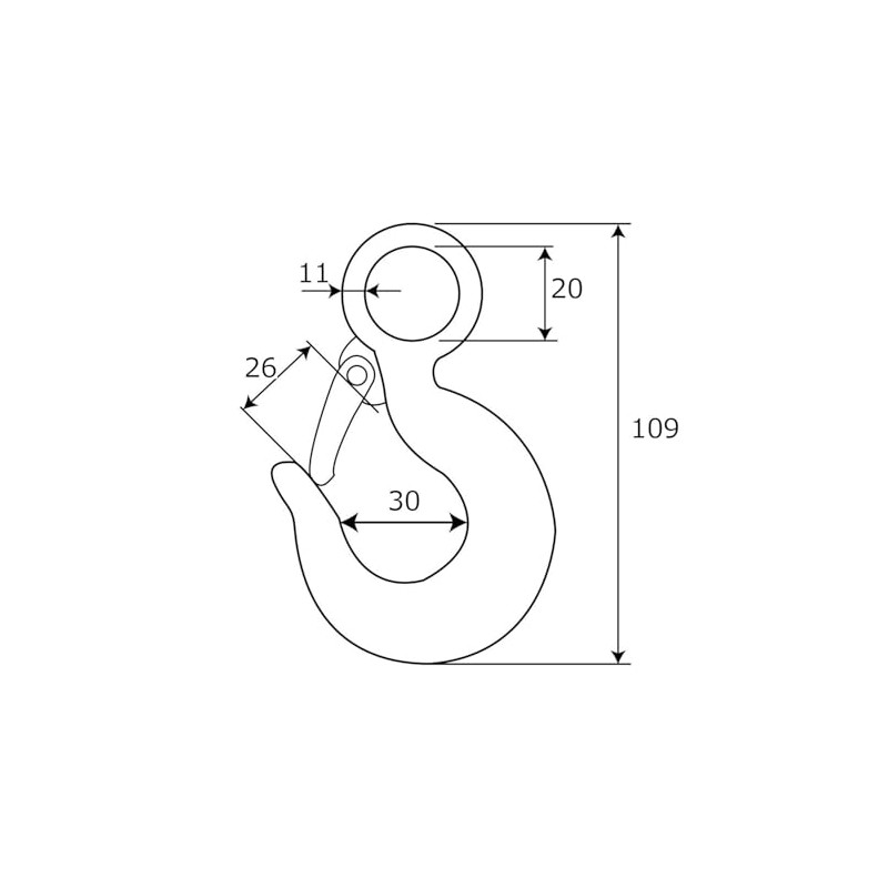 和気産業(Waki Sangyo) 鍛造環付フック 0.5トン BK-962