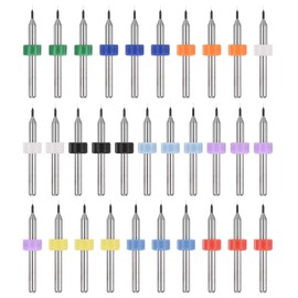 PATIKIL 0.1mm Micro Drill Bits 1/8" Shank Tungsten Carbide Steel 135° Mini Small Bit Drill Tool for PCB CNC Engraving Precision Machine - 30 Pack