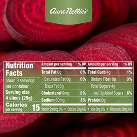 Aunt Nellie’s Sliced Pickled Beets | Tangy, Earthy, Sweet and Delicious | Deep Vibrant Ruby Red-Purple | Grown in the USA | Smoothies, Salads, Side Dishes (16oz, 4-Pack)
