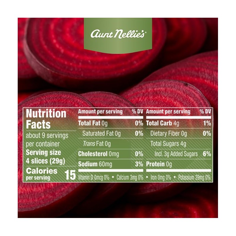 Aunt Nellie’s Sliced Pickled Beets | Tangy, Earthy, Sweet and