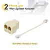 sourcing map 4 Pack Phone Jack Splitter, RJ11 6P4C Telephone