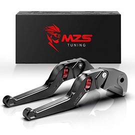 MZS Clutch Brake Levers Unbreakable Short Wheel Roller Adjustment Black CNC Compatible with Ninja ZX10R ZX-10R ZX10RR KRT 2016-2020