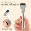 2Pcs Ultra Thin Foundation Brush, Flat Makeup Brush for Face