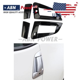 Cahuczlhoz ​Carbon Fiber Style Exterior Door Bowl Handle Trim Cover Fit For Nissan 370Z