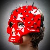 ILOVEMASKS Steampunk Spikes Skull Venetian Masquerade Half Face Mask -