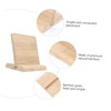 Operitacx 2 Sets Blank Bamboo Board Tabletop Sign Holder Store