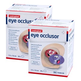 2 Cajas Parche Ocular Leukoplast 5.5 Cm X 7.6 Cm 30 Parches