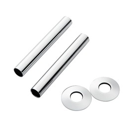 Arroll Radiator Pipe Cover/Sleeve Kit 130mm (Polished Nickel)