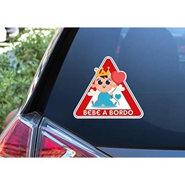 Baby King on Board Vinyl Car Sticker 16cm x 18cm