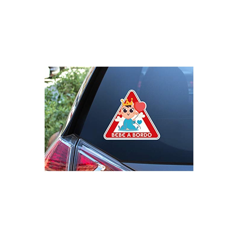 Baby King on Board Vinyl Car Sticker 16cm x 18cm