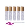 5 Pack 10ml Clear Roll On Bottles With Natural Chakra