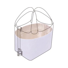 DGAZ Lightweight Purse Organizer Insert for Hermes Picotin Bag,Silk and Dupontpaper handbag inner for Luxury Bags(Craie,PC22)