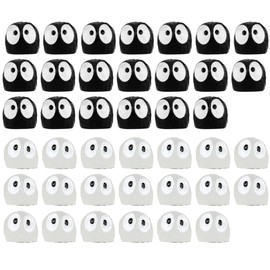 VPOUERY 40 Stück niedliche Kohlekugel Auto Innendekoration Cartoon Armaturenbrett Harzfiguren Rückspiegel Zubehör für Auto Lustige Asthetische Auto Ornamente Geschenke