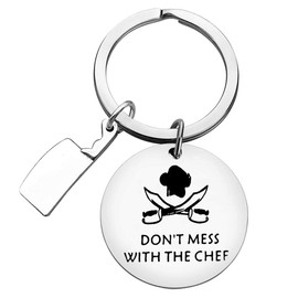 Funny Chef Gift Keyring Keychain Graduation Gift Chef Charm Keyring Key Chain Culinary Student Gift Don't Mess with The Chef Keychain Thank You Gift Appreciation Gift for Chef Birthday Gift for Chef