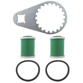Gxcdizx [2025 New] Fuel Filter Water Separator Wrench and 2 Fuel Filter Elements w/O-rings for Yamaha Outboard 4-Strokes VZ 150-300/VF 200-250/for F150-250 HP Replace#: 6P3-WS24A-01-00