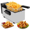 SUSTEAS 3 Liter/2.7QT Electric Deep Fryer, 1500W, Timer Control, Adjustable