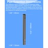 14'' Antenna Pole Mount Extension Tube with Two Mounting Holes,
